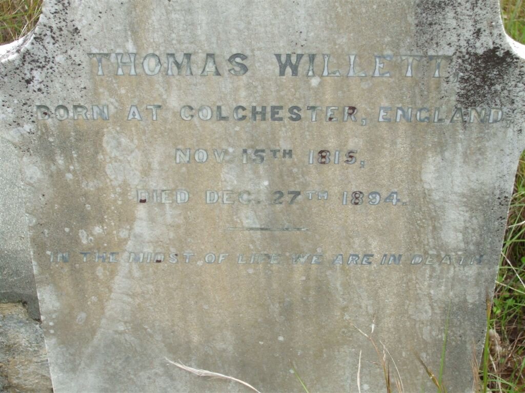 WILLETT Thomas 1815-1894