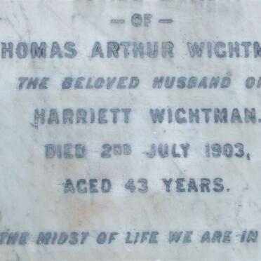 WIGHTMAN Thomas Arthur -1903