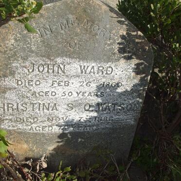 WARD John 1860 &amp; Christina S.O. WATSON -1886