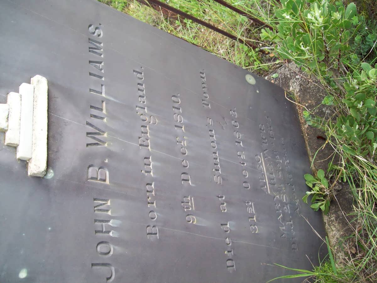 WILLIAMS John B. 1810-1863 &amp; Mary -1875