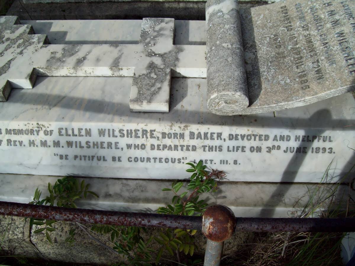 WILSHIRE H.M.M. -1885 &amp; Ellen BAKER -1893