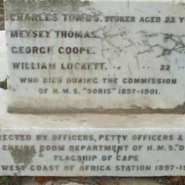 13. Memorial for sailors who died during the commission of H.M.S. DORIS 1897-1901