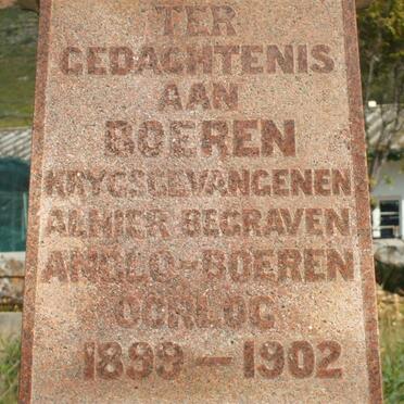 Monument in memory of the Boer Prisoners of War at Simonstown who died during the Anglo-Boer War 1899-1902 and buried here_2