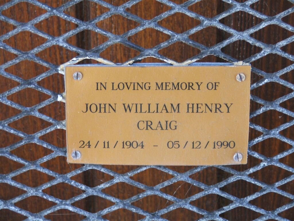CRAIG John William Henry 1904-1990