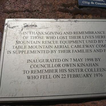 Western Cape, CAPE TOWN, Table Mountain National Park, Table Mountain, memorial plaques_1