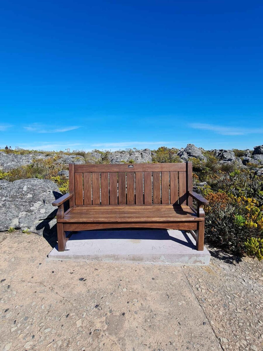 1. Plaque on bench view