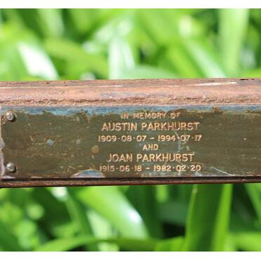 PARKHURST Austin 1909-1994 & Joan 1915-1982