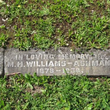 ASHMAN M.H., WILLIAMS 1878-1938