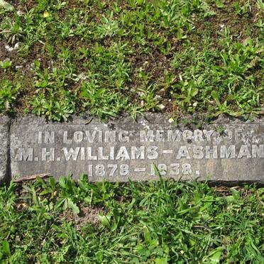 ASHMAN M.H., WILLIAMS 1878-1938