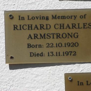 ARMSTRONG Richard Charles 1920-1972