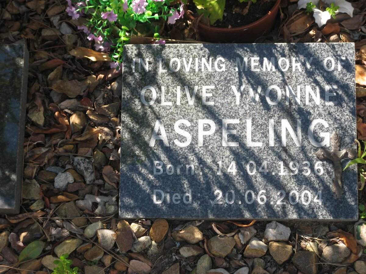 ASPELING Olive Yvonne 1936-2004