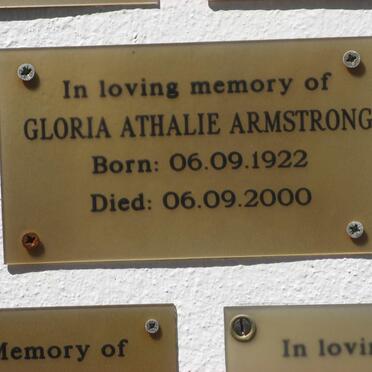 ARMSTRONG Gloria Athalie 1922-2000