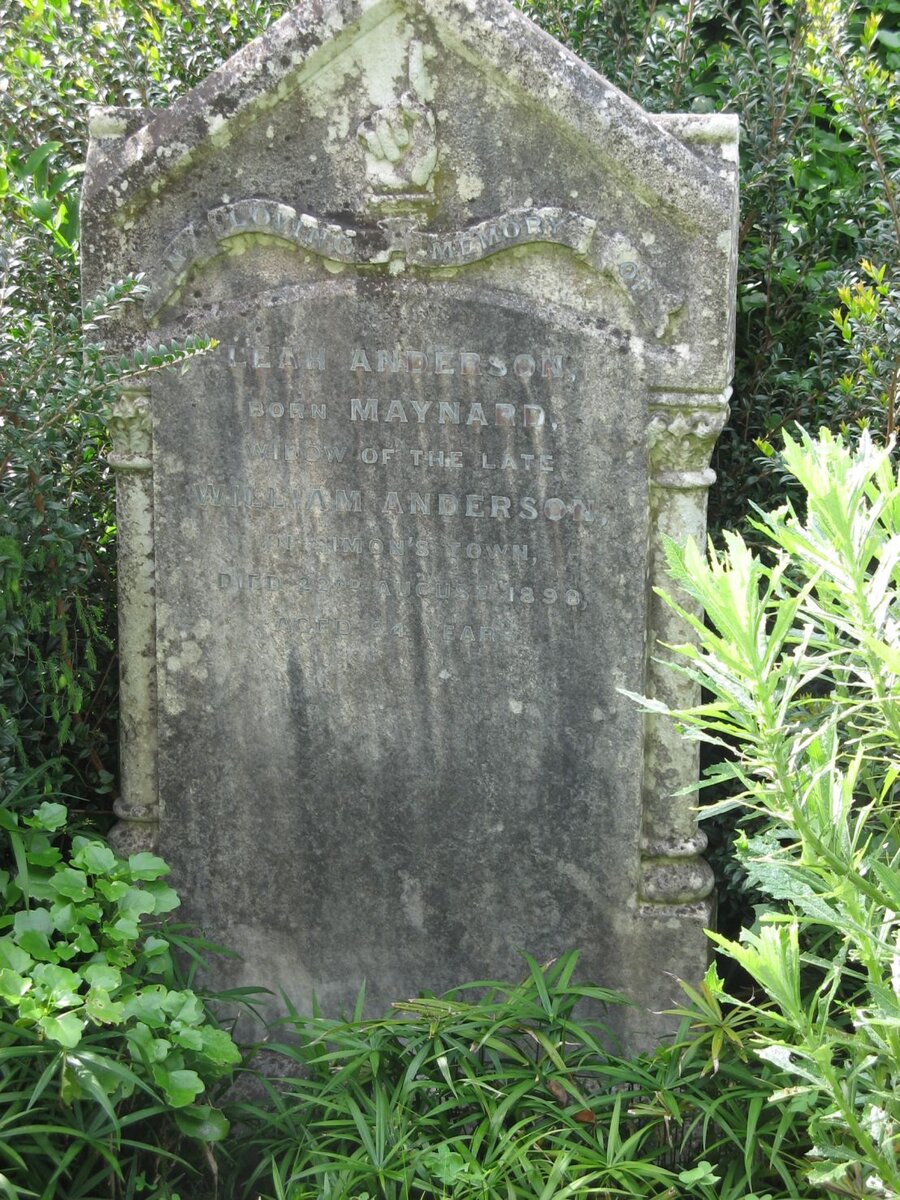 ANDERSON Leah nee MAYNARD -1898