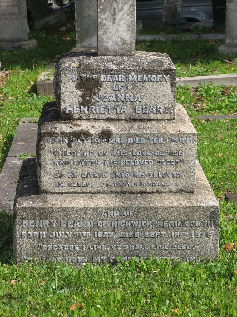 BEARD Henry 1837-1926 &amp; Joanna Henrietta 1841-1913