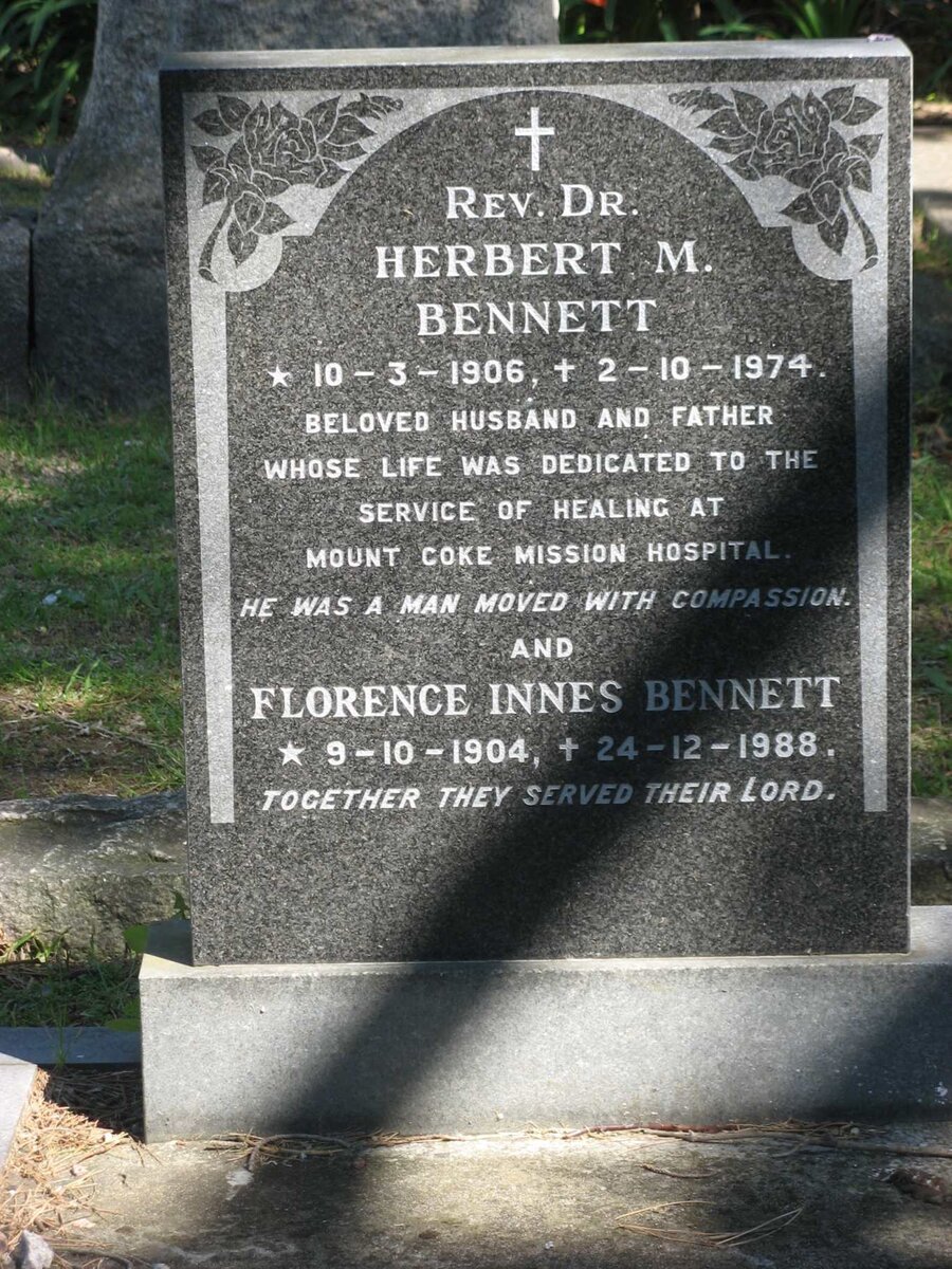 BENNETT Herbert M. 1906-1974 &amp;Florence Innes 1904-1988