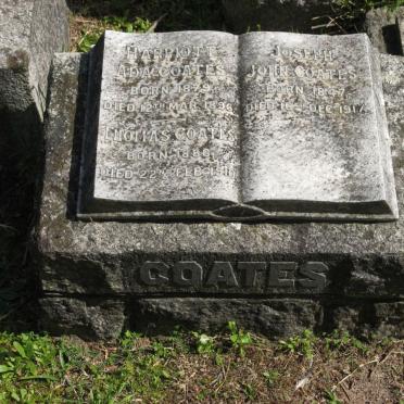 COATES Joseph John 1847-1917 :: COATES Harriott Ada 1879-1896 :: COATES Thomas 1886-1910