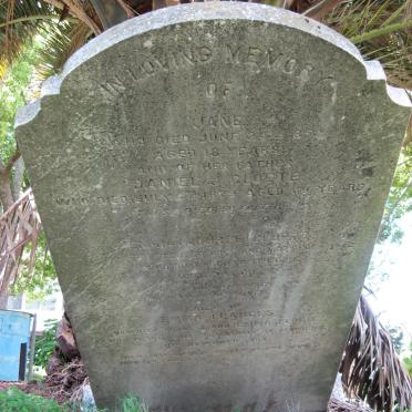 CLOETE Daniel J. -1879 &amp; Emma Nourse -1888 :: CLOETE Jane -18?? :: CLOETE Emma Frances -1903