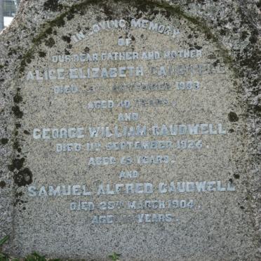 CAUDWELL George William -1926 &amp; Alice Elizabeth -1903 :: CAUDWELL Samuel Alfred -1904