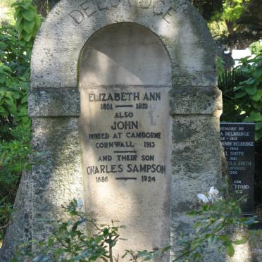 DELBRIDGE John -1913 &amp; Elizabeth Ann 1851-1919 :: DELBRIDGE Charles Sampson 1888-1924