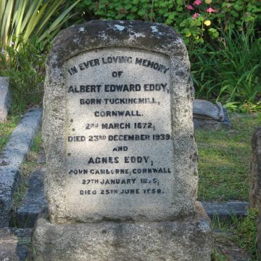 EDDY Albert Edward 1872-1939 &amp; Agnes 1895-1958