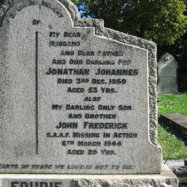 FOURIE Jonathan Johannes -1950, FOURIE John Frederick -1944