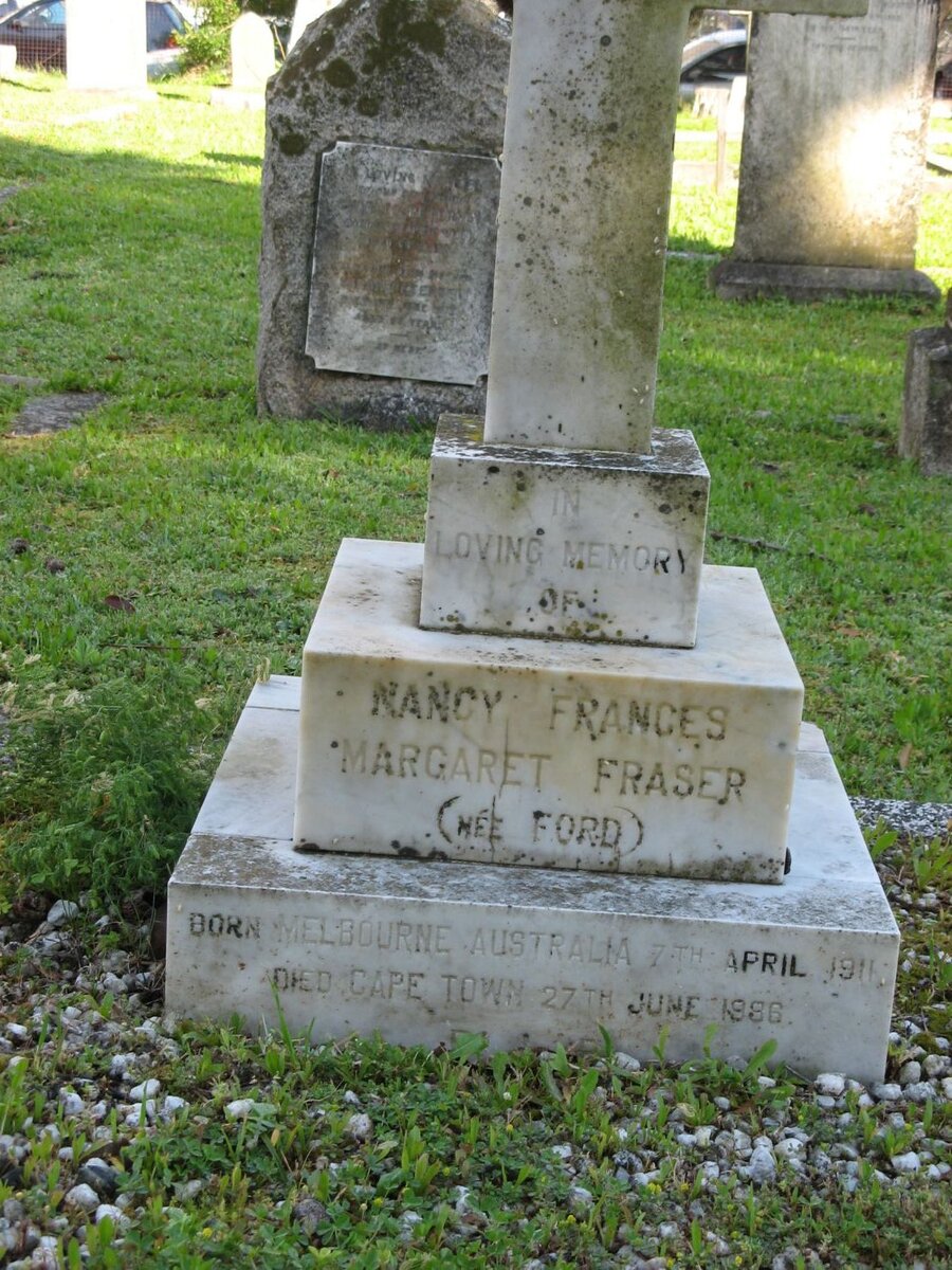 FRASER Nancy Frances Margaret nee FORD 1911-1986