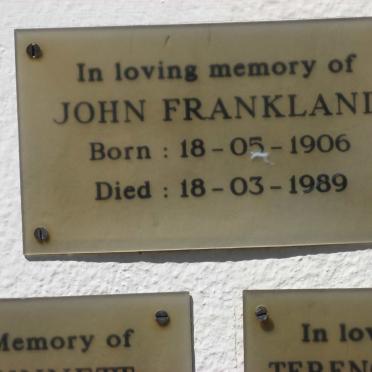 FRANKLAND John 1906-1989