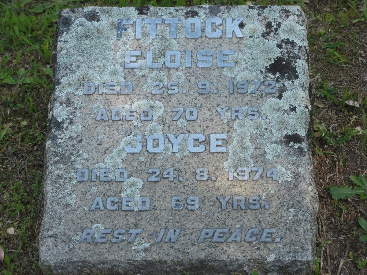FITTOCK Eloise -1972 :: FITTOCK Joyce -1974