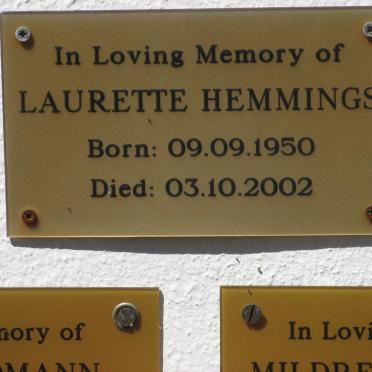 HEMMINGS Laurette 1950-2002