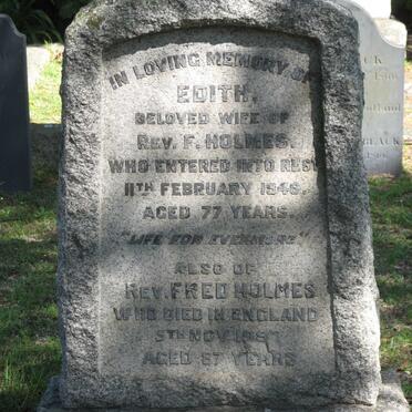 HOLMES Fred -195? &amp; Edith -1946