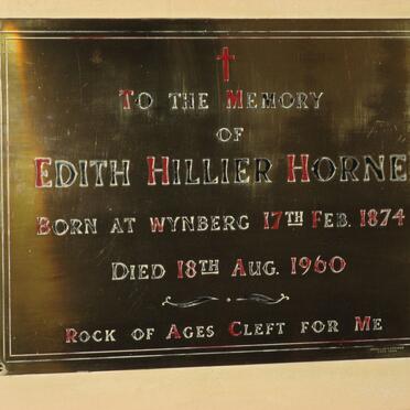 HORNE Edith Hillier 1874-1960