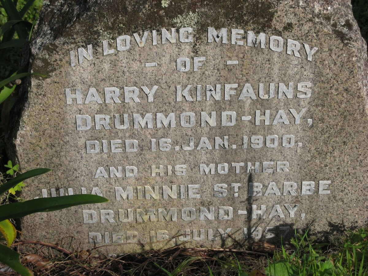 HAY Julia Minnie St Barbe, HAY -1957 :: DRUMMOND-HAY Harry Kinfauns -1900