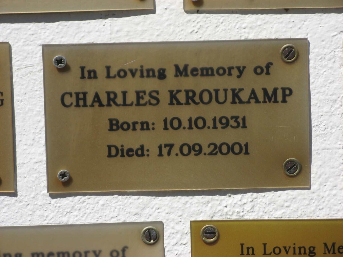 KROUKAMP Charles 1931-2001