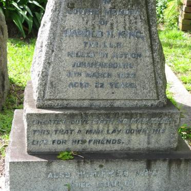 KING Harold H. -1922