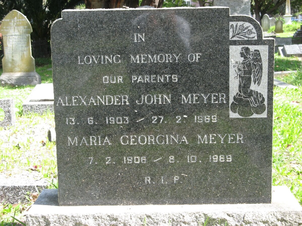 MEYER Alexander John 1903-1969 &amp; Maria Georgina 1906-1969