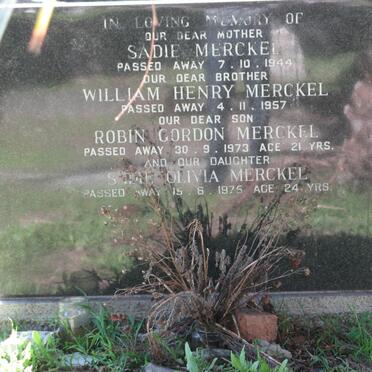 MERCKEL Sadie -1944 :: MERCKEL William Henry -1957 :: MERCKEL Robin Gordon -1973 :: MERCKEL Sadie Olivia -1975