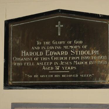 STIDOLPH Harold Edward -1903