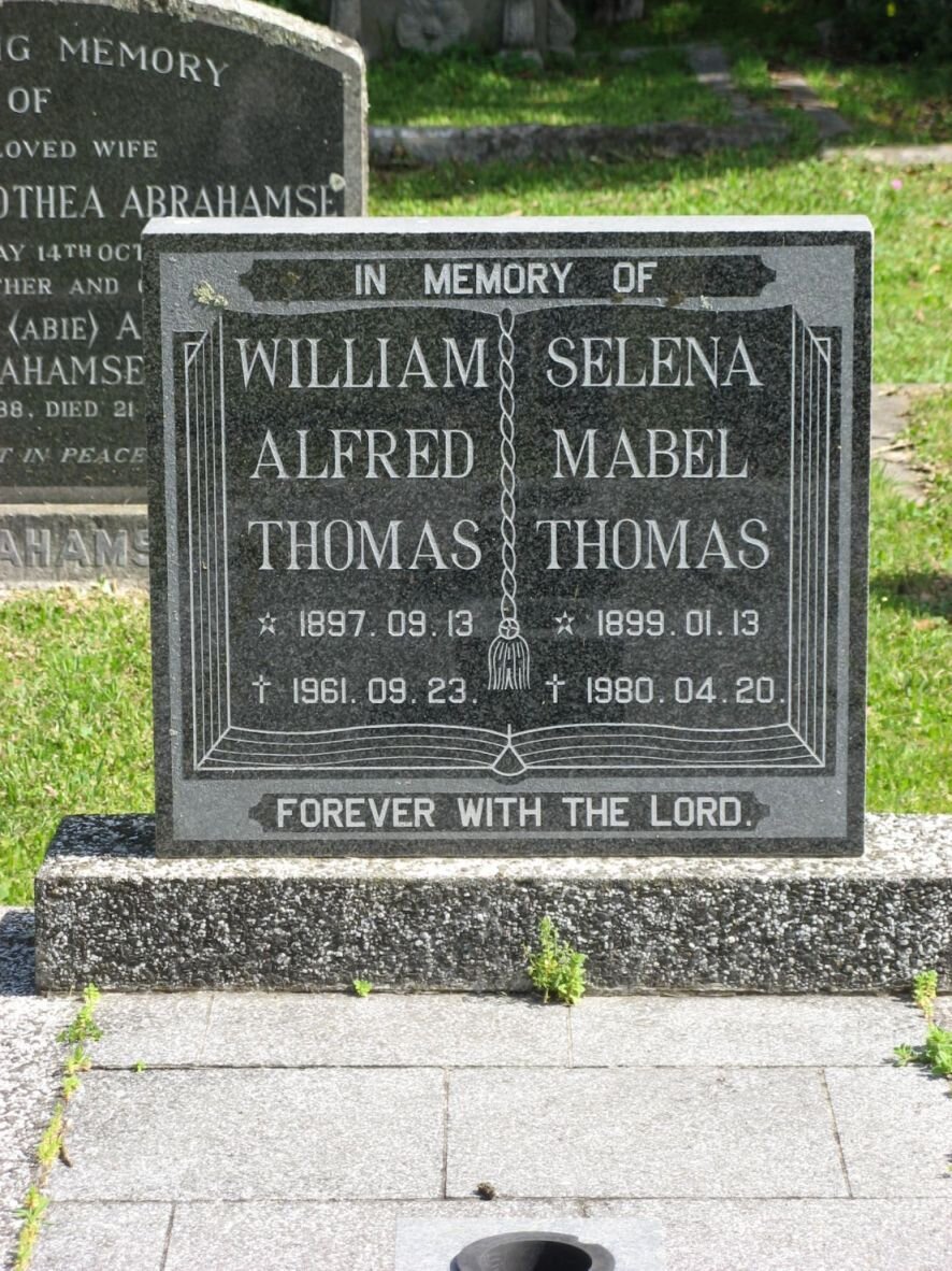 THOMAS William Alfred 1897-1961 &amp; Selena Mabel 1899-1980