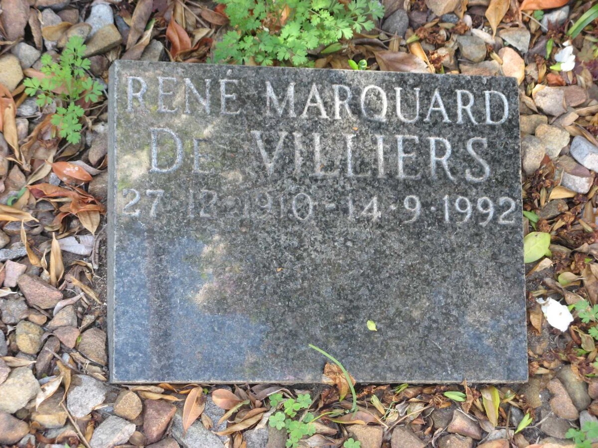 VILLIERS Rene Marquard, de 1910-1992