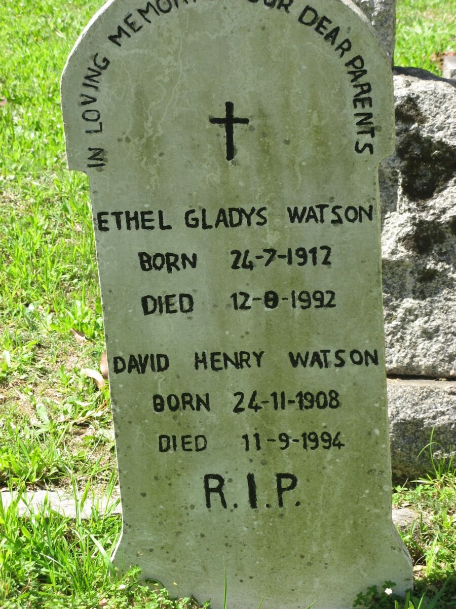 WATSON David Henry 1908-1994 &amp; Ethel Gladys 1912-1992