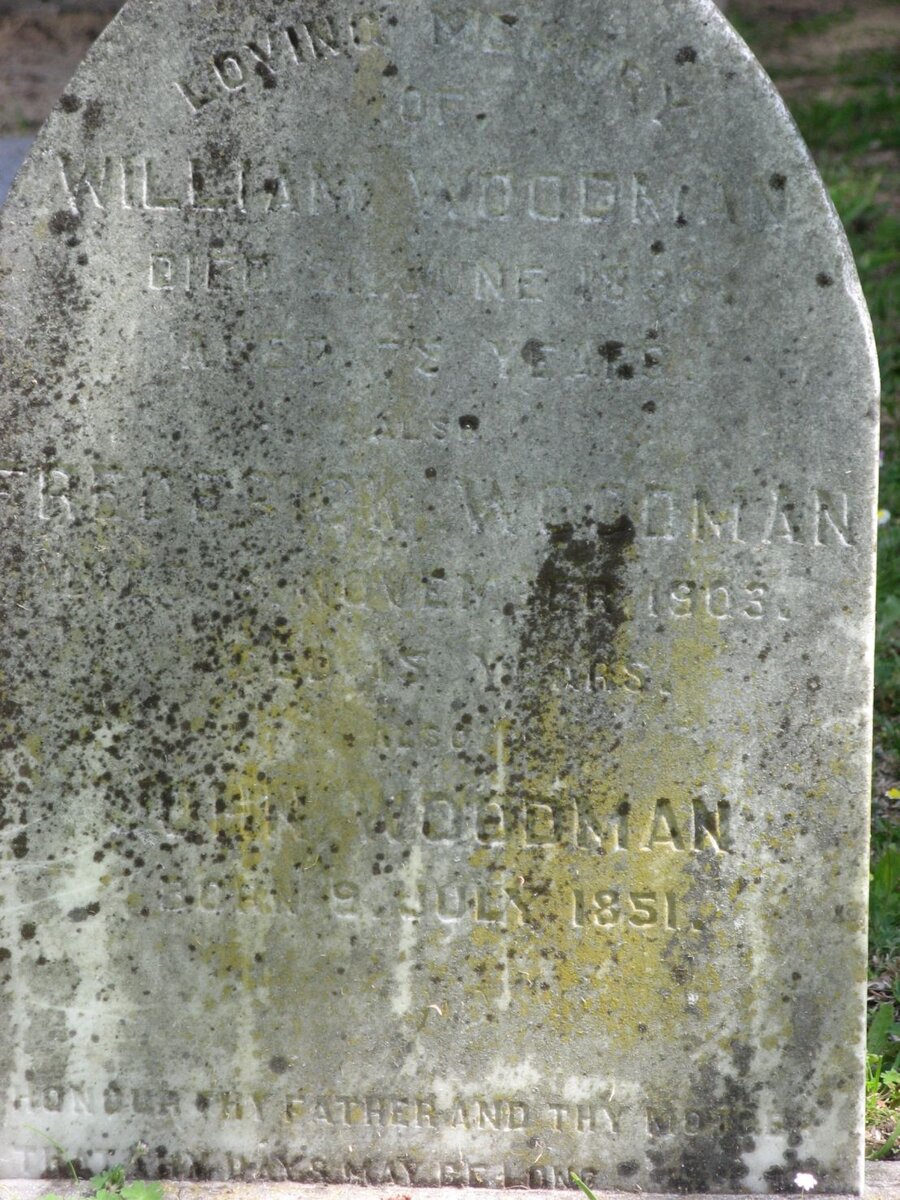 WOODMAN William -18?? :: WOODMAN Frederick -1903 :: WOODMAN John 1851-