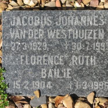 WESTHUIZEN Jacobus Johannes, van der 1929-1993 :: BAILIE Florence Ruth 1904-1996