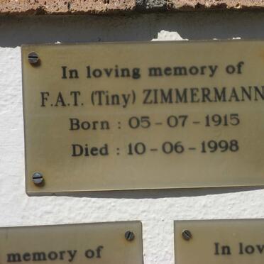 ZIMMERMANN F.A.T. 1915-1998