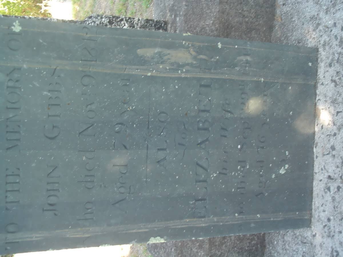 GIBBS John -1812 &amp; Elizabeth