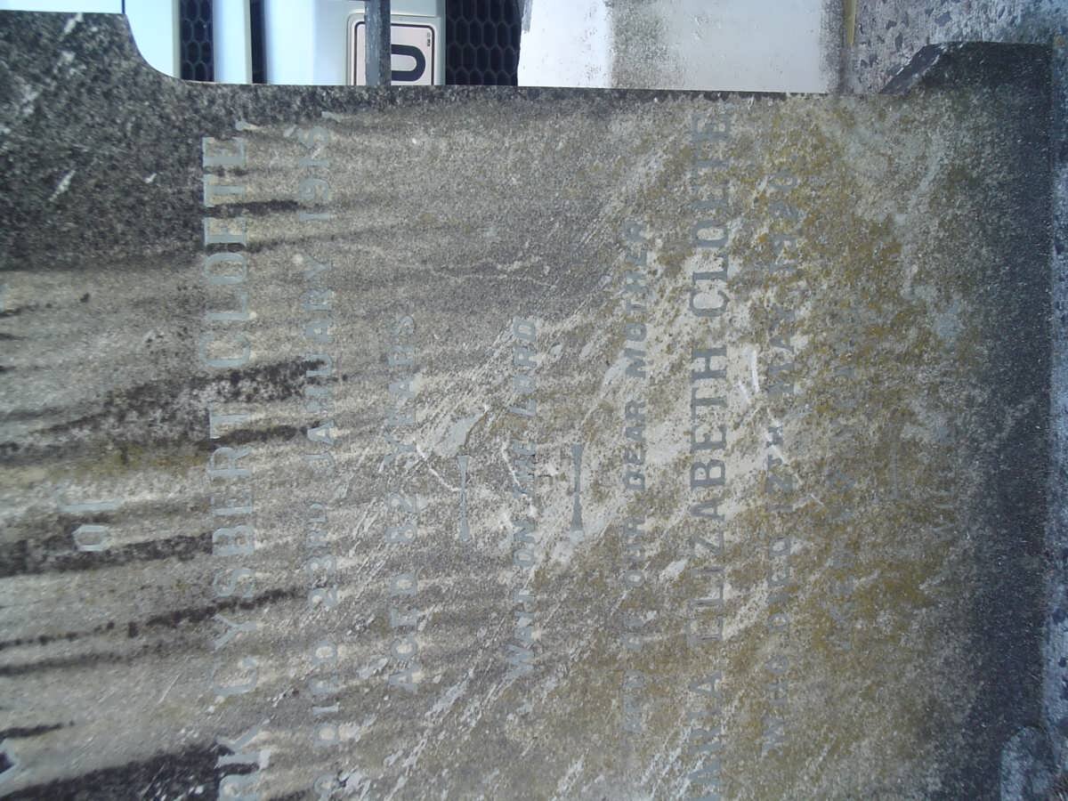 CLOETE Dirk Gysbert -1915 &amp; Maria Elizabeth -1920