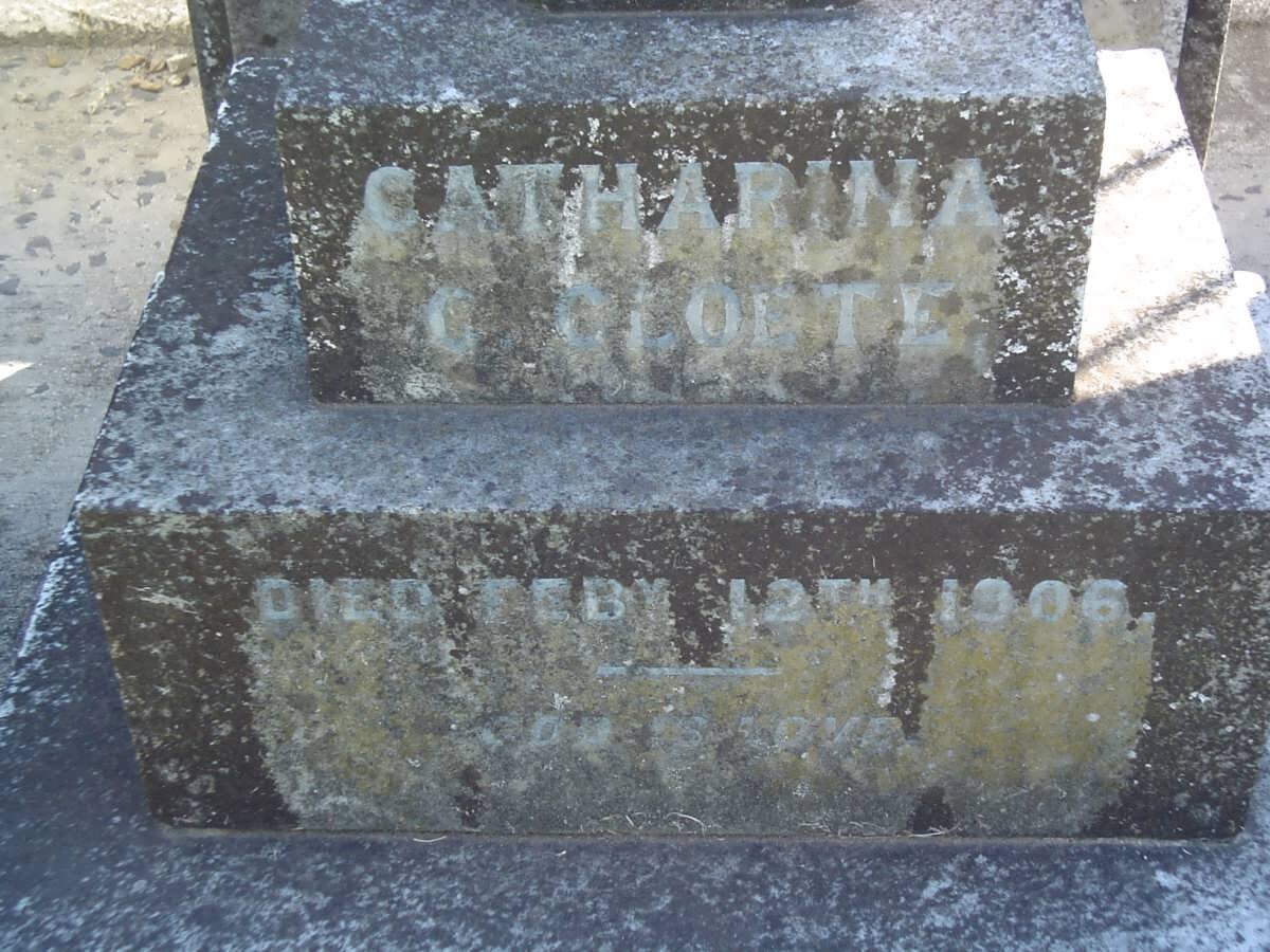 CLOETE Catharina G. -1906