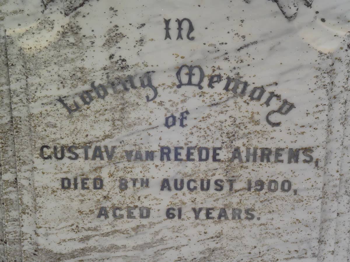 AHRENS Gustav, van Reede -1900