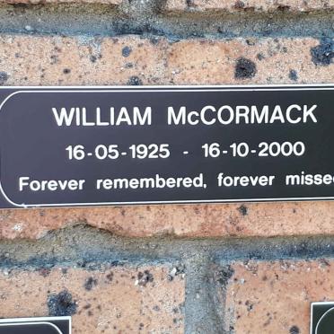 McCORMACK William 1925-2000