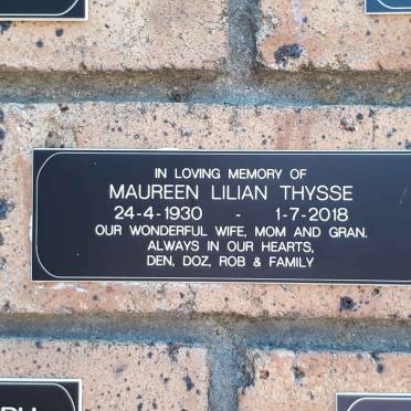 THYSSE Maureen Lilian 1930-2018