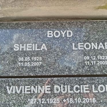 BOYD Leonard 1923-2009 &amp; Sheila 1925-2007